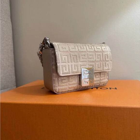 Givenchy Beige Crossbody Bag with Silver Accents - Picture 7 of 9